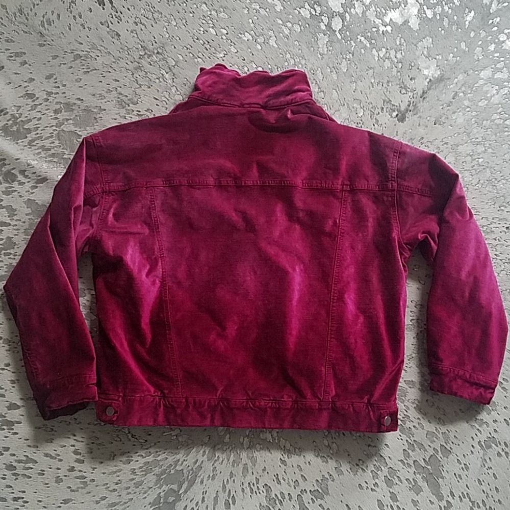 Free People Velvet Trucker Pink Jacket M/L - Picture 9 of 12